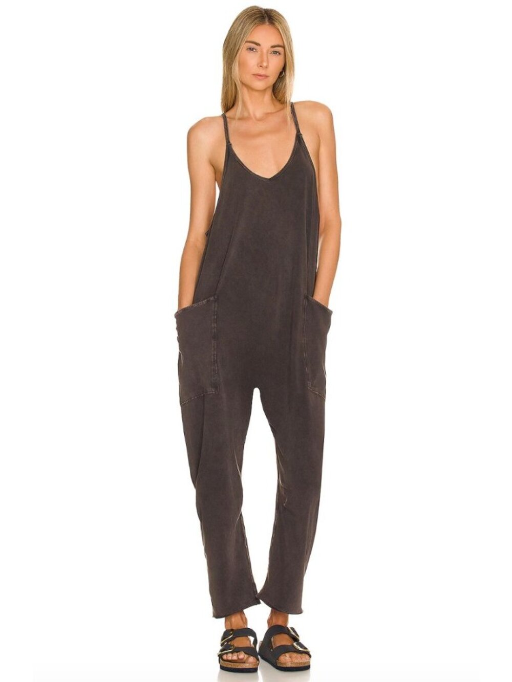 FP Movement Hot Shot Jumpsuit Onesie Washed Black Size XS Slouchy Oversized